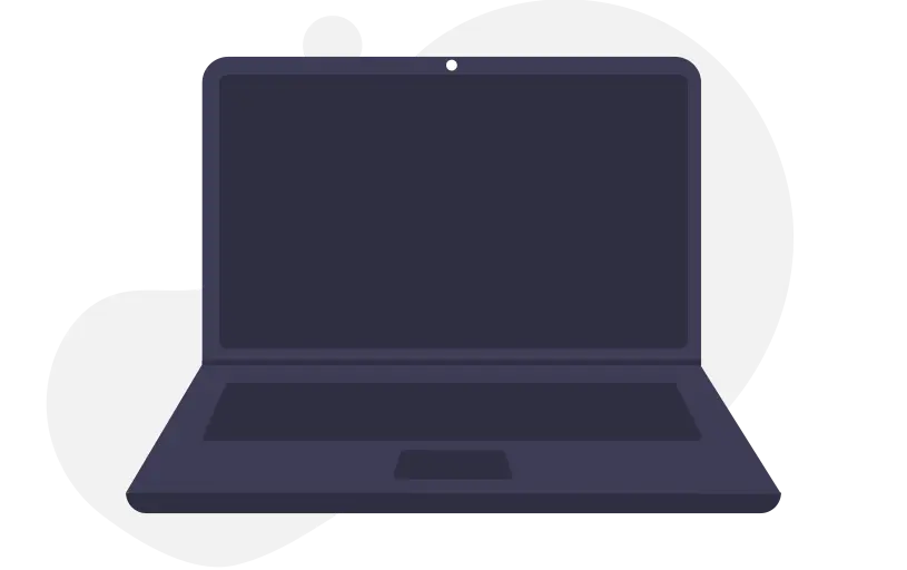 laptop with Mongouse logo